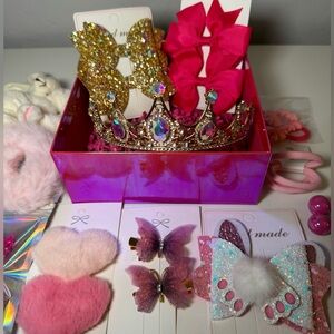 Princess Glamour Gift set. Royal hair accessories for girl. Gift for her.